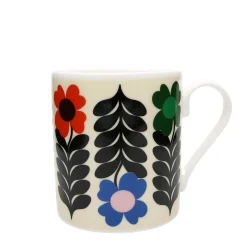 Keith Brymer Jones Frances Collett | Mugs & Cups^Frances Collett - Medium Ceramic Mug 275ml - Flower - Latte