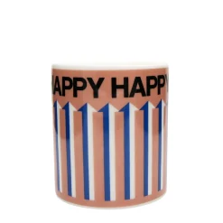 Keith Brymer Jones Frances Collett | Mugs & Cups^Frances Collett - Medium Ceramic Mug 275ml - Happy Pink