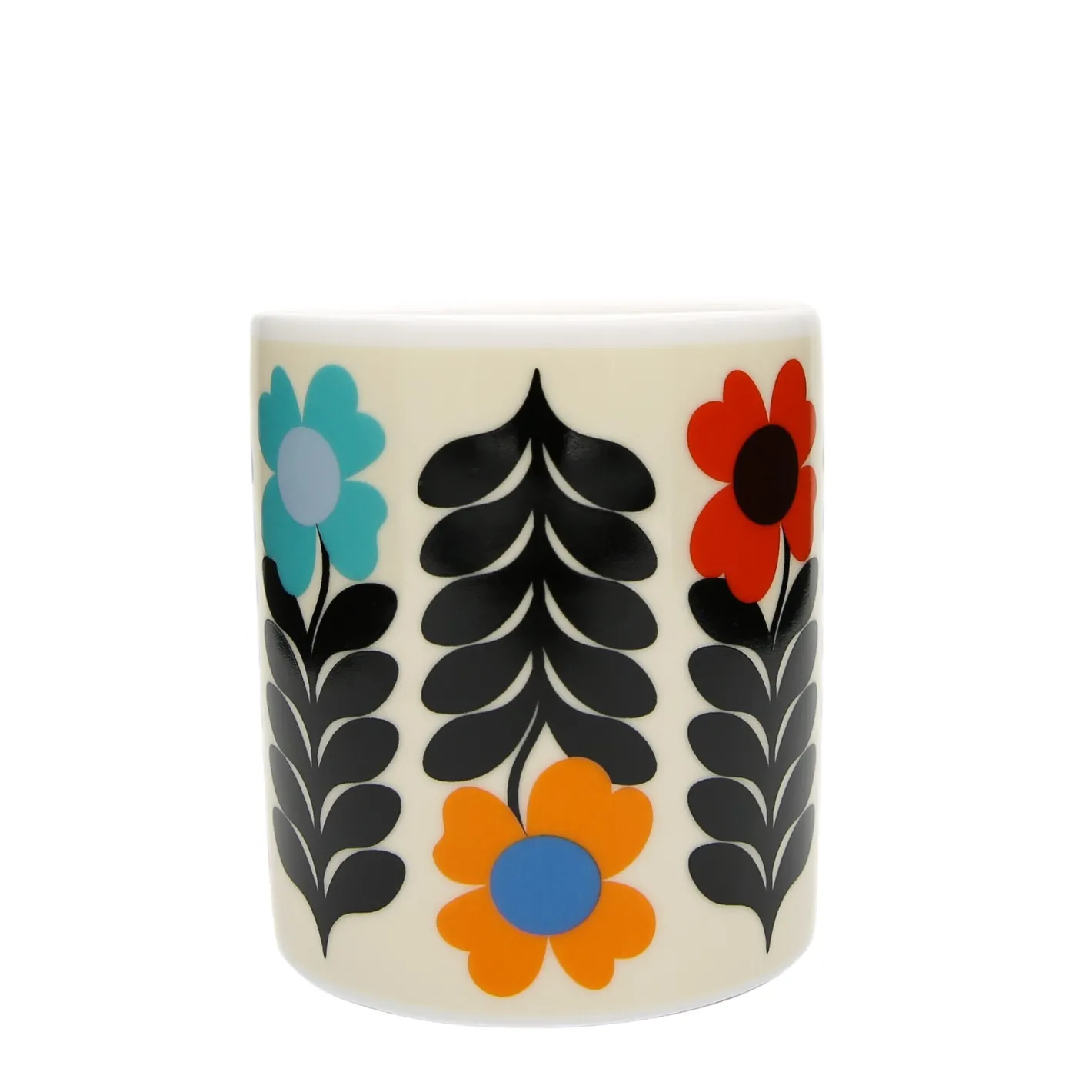 Keith Brymer Jones Frances Collett | Mugs & Cups^Frances Collett - Medium Ceramic Mug 275ml - Flower - Latte