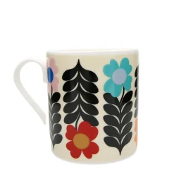 Keith Brymer Jones Frances Collett | Mugs & Cups^Frances Collett - Medium Ceramic Mug 275ml - Flower - Latte