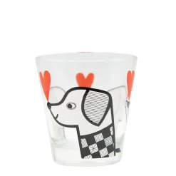 Keith Brymer Jones Jane Foster | Glass Tumblers^Jane Foster - Animal Glass Tumbler - Dog & Heart - 250ml