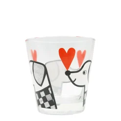 Keith Brymer Jones Jane Foster | Glass Tumblers^Jane Foster - Animal Glass Tumbler - Dog & Heart - 250ml