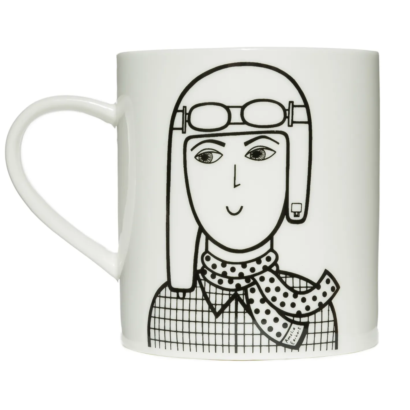 Keith Brymer Jones Jane Foster | Mugs & Cups^Jane Foster - Ceramic Mug - Amelia Earhart - 360ml