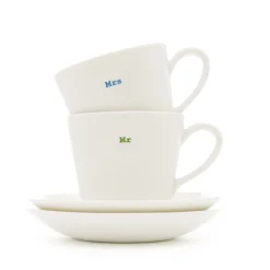 Keith Brymer Jones Keith Brymer Jones | Mugs & Cups^- Espresso Cup Pair - Mr & Mrs - 100ml