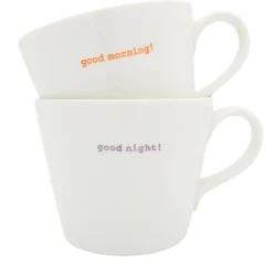 Keith Brymer Jones Keith Brymer Jones | Mugs & Cups^- Medium Mug Pair - good morning!... - 350ml