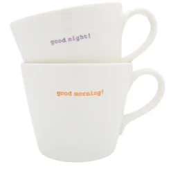 Keith Brymer Jones Keith Brymer Jones | Mugs & Cups^- Medium Mug Pair - good morning!... - 350ml