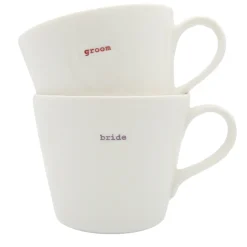 Keith Brymer Jones Keith Brymer Jones | Mugs & Cups^- Medium Mug Pair - bride & groom - 350ml