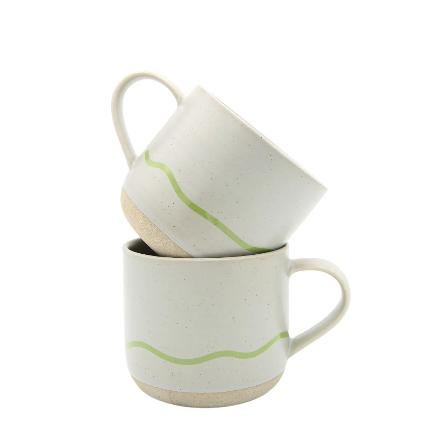 Keith Brymer Jones Keith Brymer Jones | Mugs & Cups^- Stoneware Mug - Pebble & Green - 350ml