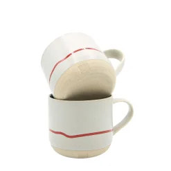 Keith Brymer Jones Keith Brymer Jones | Mugs & Cups^- Stoneware Mug - Pebble & Red - 350ml