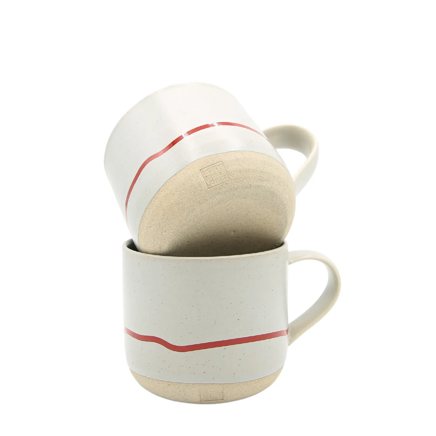 Keith Brymer Jones Keith Brymer Jones | Mugs & Cups^- Stoneware Mug - Pebble & Red - 350ml
