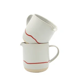 Keith Brymer Jones Keith Brymer Jones | Serveware^- Stoneware Jug - Pebble & Red - 400ml