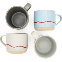 Keith Brymer Jones Keith Brymer Jones | Mugs & Cups^- Stoneware Mug - Pebble & Red - 350ml