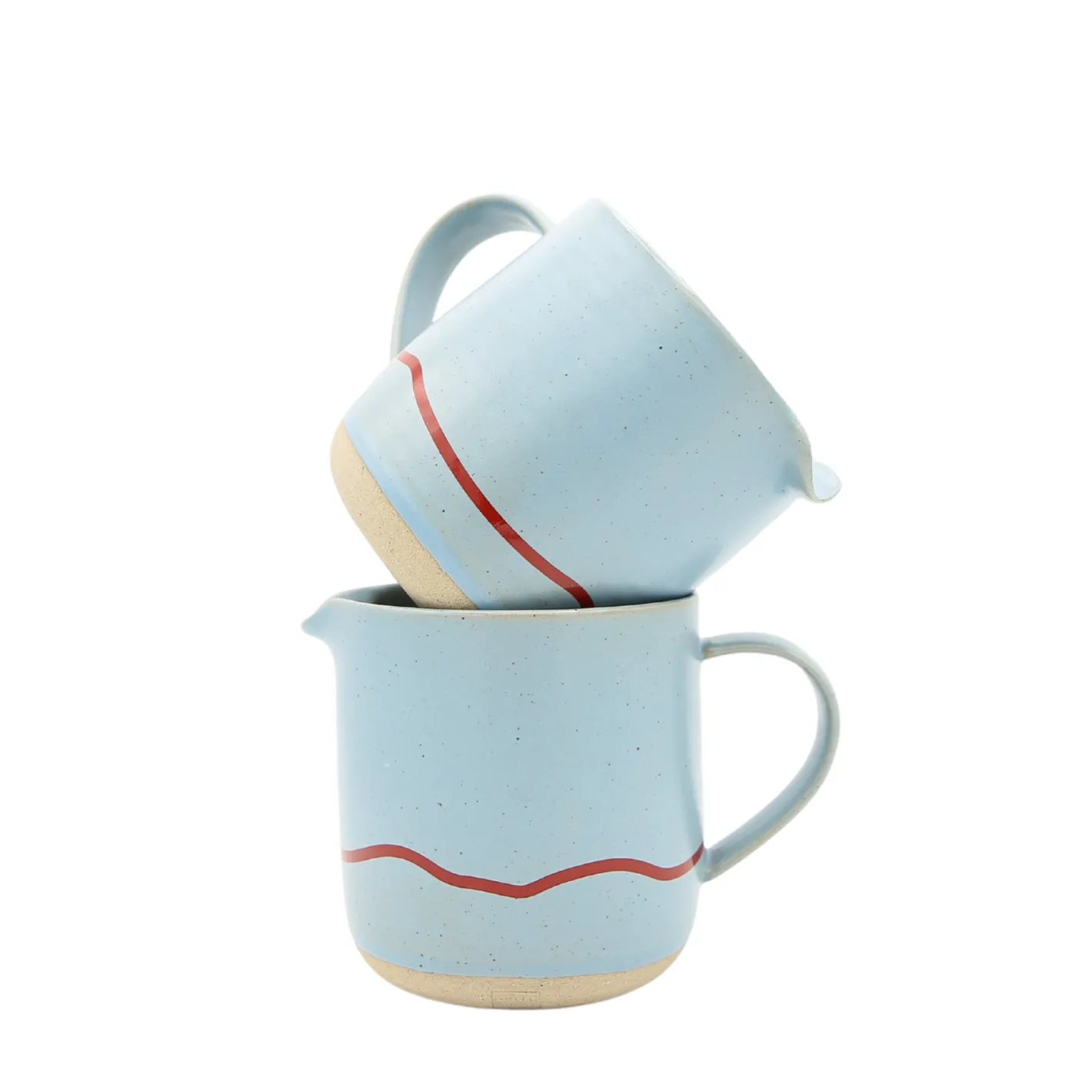 Keith Brymer Jones Keith Brymer Jones | Serveware^- Stoneware Jug - Clear Sky & Red - 400ml