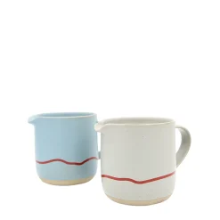 Keith Brymer Jones Keith Brymer Jones | Serveware^- Stoneware Jug - Pebble & Red - 400ml