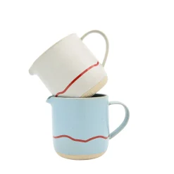 Keith Brymer Jones Keith Brymer Jones | Serveware^- Stoneware Jug - Clear Sky & Red - 400ml