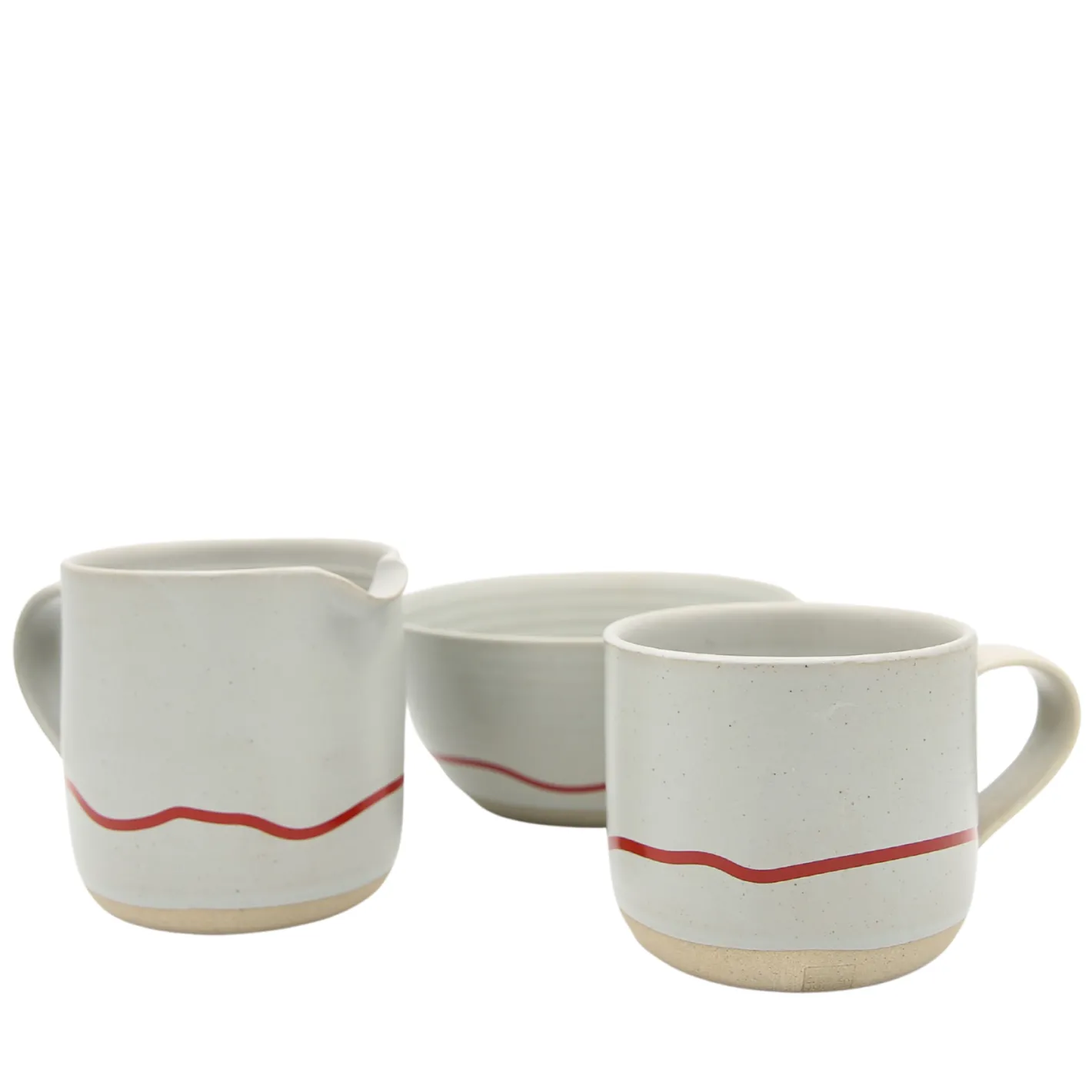 Keith Brymer Jones Keith Brymer Jones | Mugs & Cups^- Stoneware Mug - Pebble & Red - 350ml