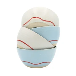 Keith Brymer Jones Keith Brymer Jones | Plates & Bowls^- Stoneware Bowl - Pebble & Red - 600ml