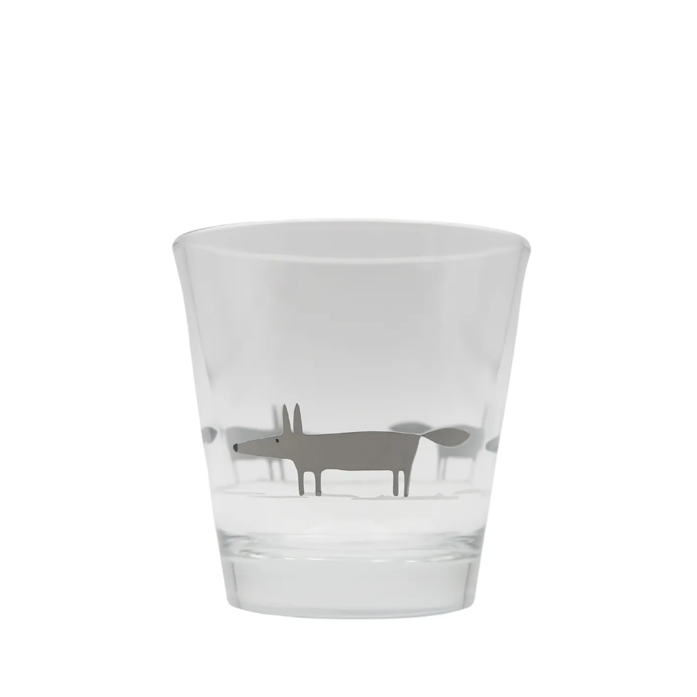 Keith Brymer Jones Glass Tumblers | Scion Living^Scion Living - Animal Glass Tumbler - Mr Fox - Grey - 250ml
