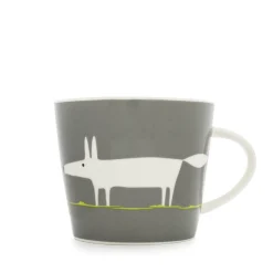 Keith Brymer Jones Scion Living | Mugs & Cups^Scion Living - Animal Mug - Mr Fox - Charcoal & Lime - 350ml