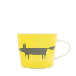 Keith Brymer Jones Scion Living | Mugs & Cups^Scion Living - Animal Mug - Mr Fox - Yellow & Charcoal - 250ml