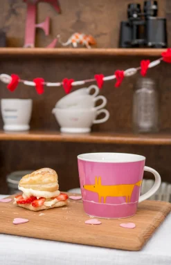 Keith Brymer Jones Scion Living | Mugs & Cups^Scion Living - Animal Mug - Mr Fox - Pink & Orange - 350ml