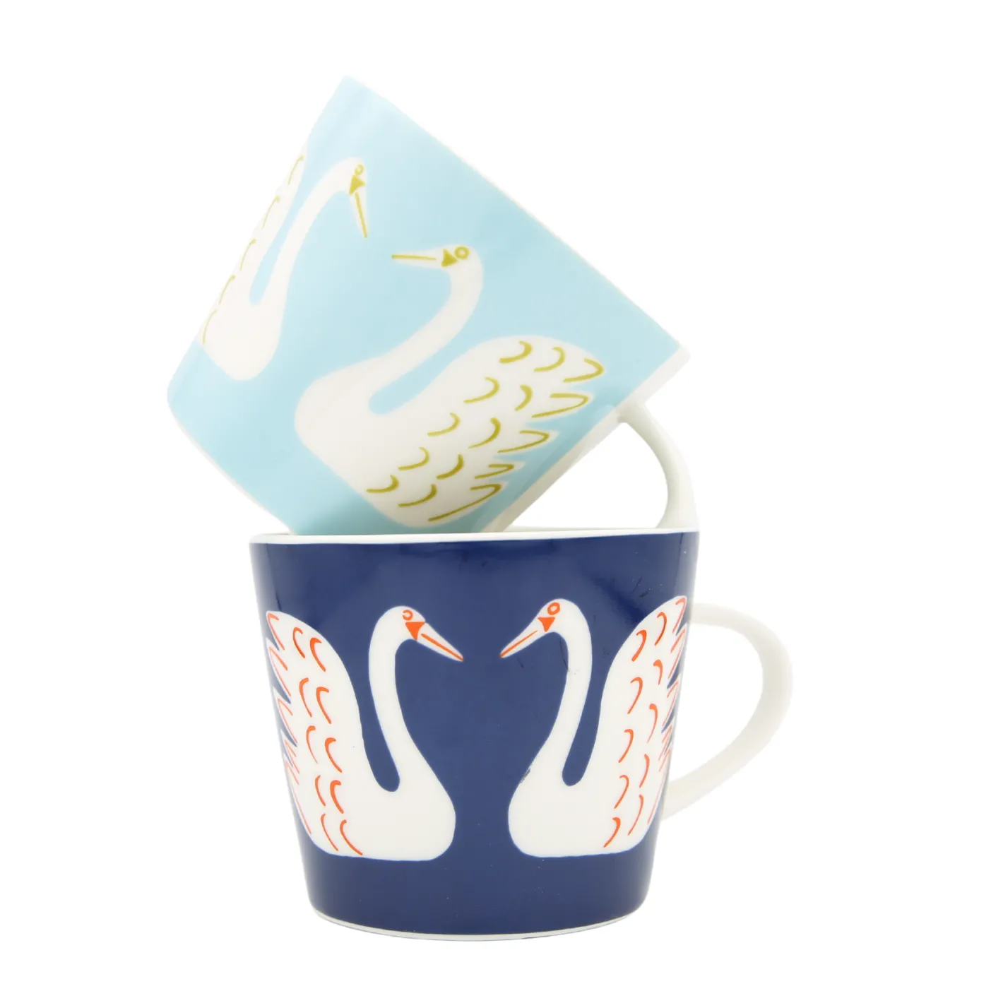 Keith Brymer Jones Scion Living | Mugs & Cups^Scion Living - Animal Mug - Swim Swam Swan - Denim - 350ml
