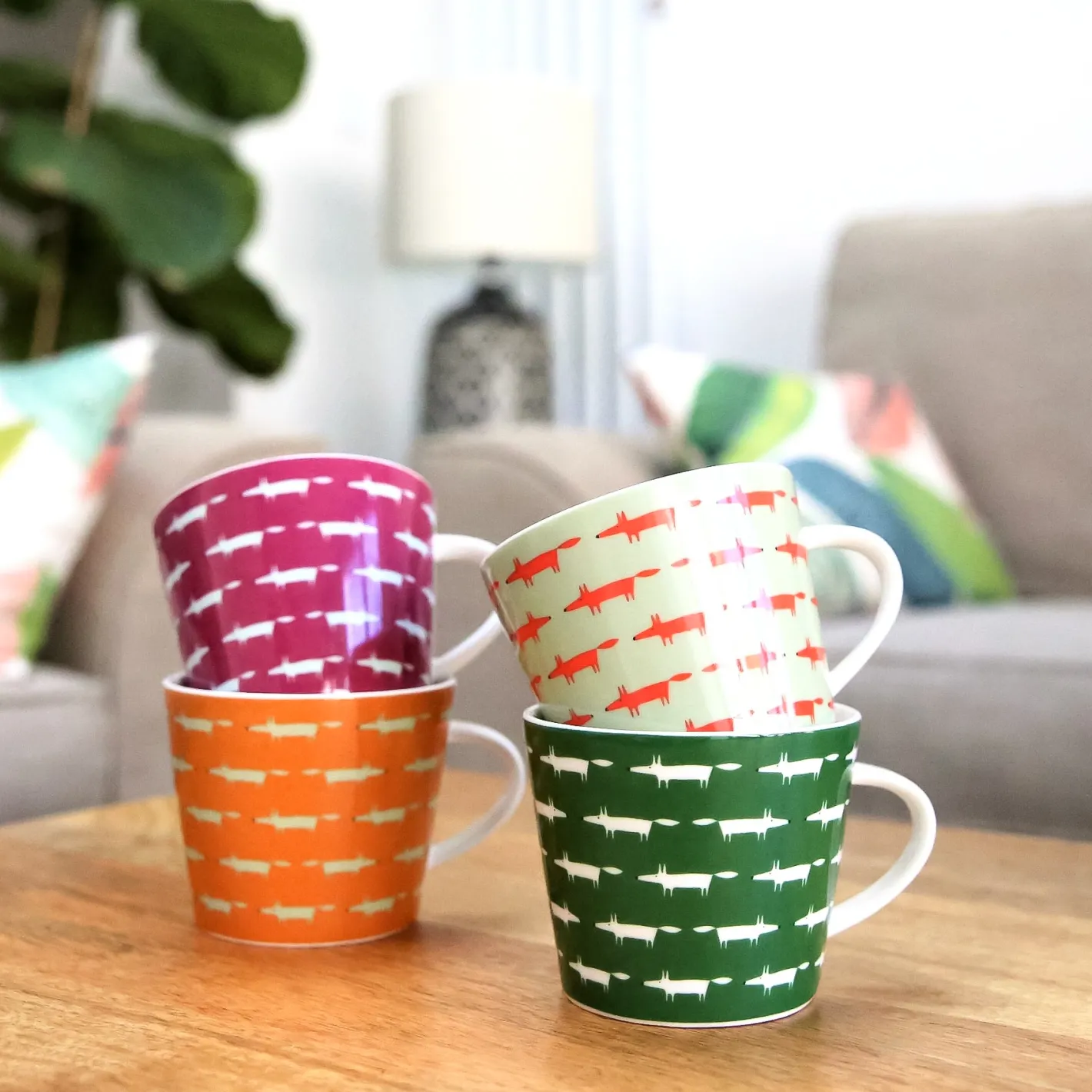 Keith Brymer Jones Scion Living | Mugs & Cups^Scion Living - Animal Mug - Midi Mr Fox - Mint - 350ml