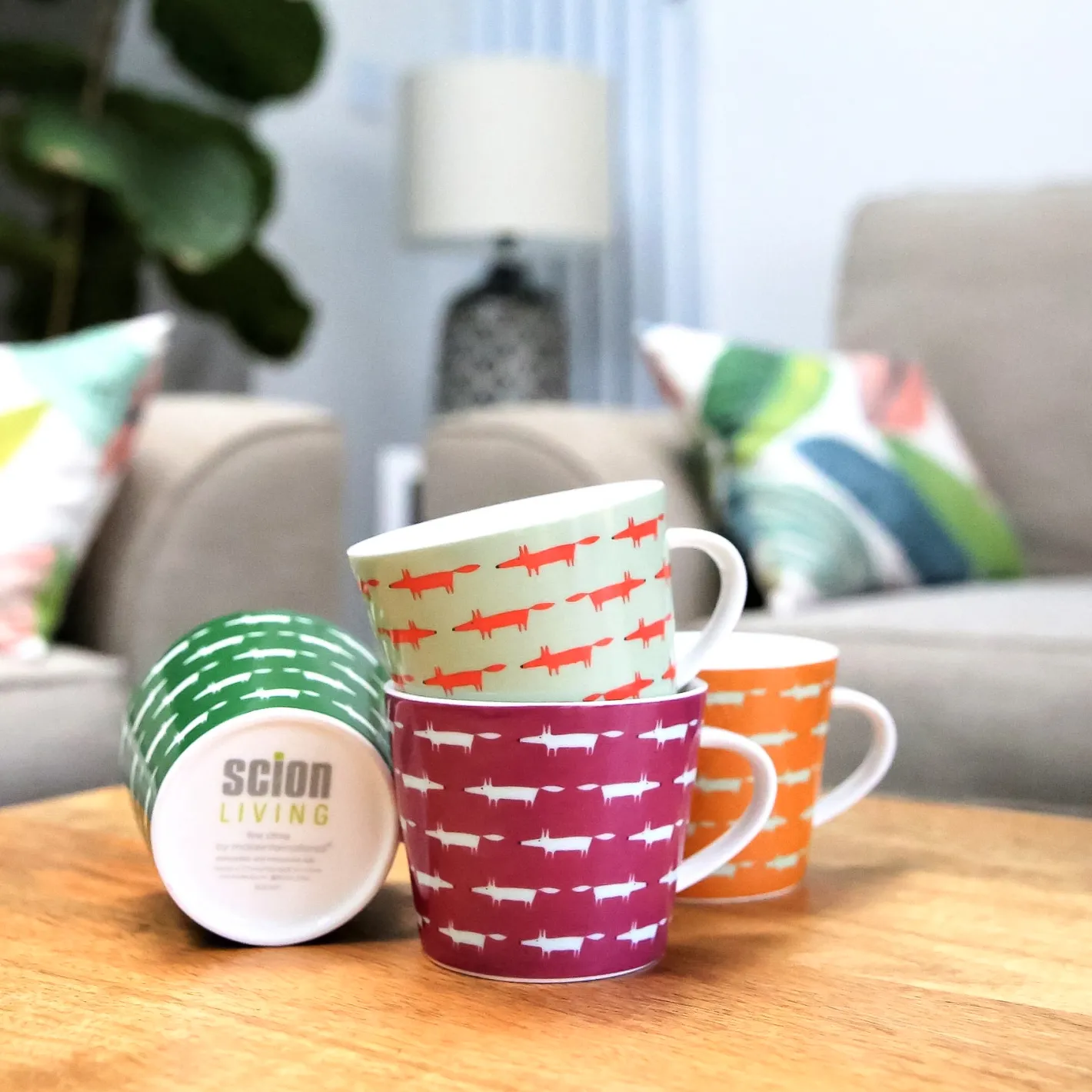 Keith Brymer Jones Scion Living | Mugs & Cups^Scion Living - Animal Mug - Midi Mr Fox - Sage & Poppy - 350ml