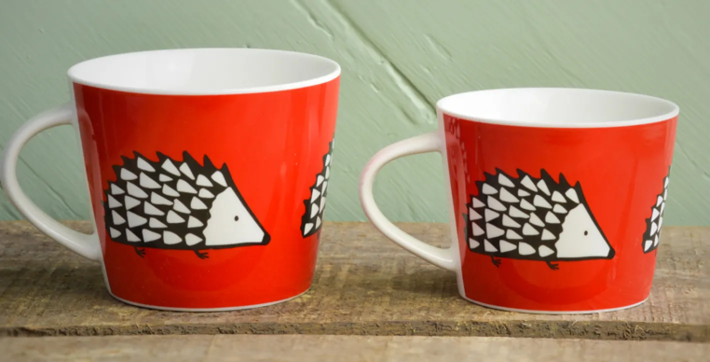 Keith Brymer Jones Scion Living | Mugs & Cups^Scion Living - Animal Mug - Spike the Hedgehog - Red - 350ml