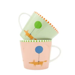 Keith Brymer Jones Scion Living | Mugs & Cups^Scion Living - Animal Mug - Mr Fox Balloon - Pink - 350ml
