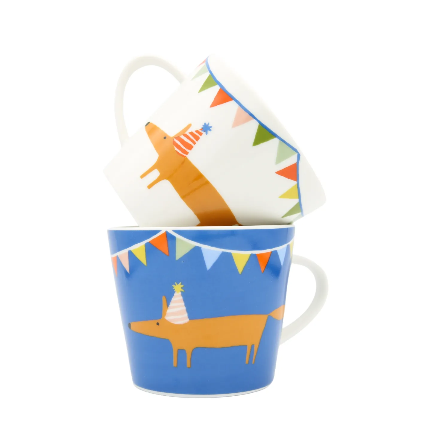 Keith Brymer Jones Scion Living | Mugs & Cups^Scion Living - Animal Mug - Mr Fox Party Hat - Denim - 350ml
