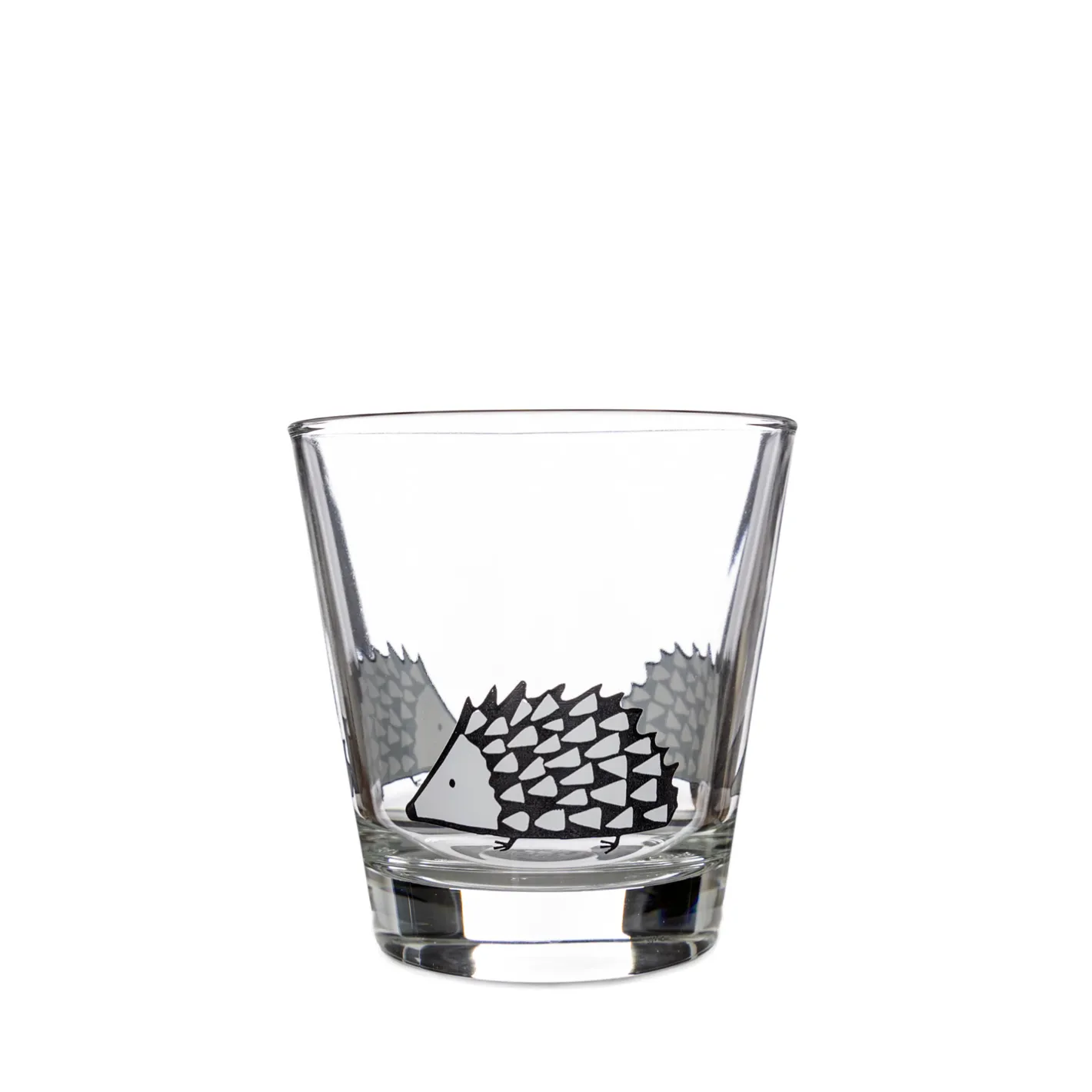 Keith Brymer Jones Scion Living | Glass Tumblers^Scion Living - Glass Tumbler - Spike the Hedgehog - Grey - 250ml